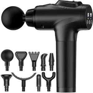 lot 7450 image: APHERMA Massage Gun, Muscle Massage Gun for Athletes Handheld Electric Deep Tissue Back Massager, Percussion Massage Device for Pain Relief with 30 Speed Levels 9 Heads Black