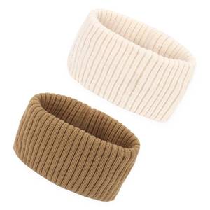 lot 7465 image: ACO-UINT Knit Headwraps, 2 Pack Wide Headbands, Non-slip Thick Ear Warmers for Women