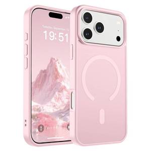 lot 7470 image: SUPFINE Magnetic for iPhone 17 Pro Max Case (Compatible with MagSafe)(Military Grade Drop Protection) Translucent Matte Shockproof with Anti-Fingerprint Phone Cover,Light Pink