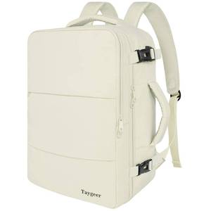 lot 7504 image: Taygeer Travel Backpack for Women, Carry On Backpack with USB Charging Port & Shoe Pouch, TSA 15.6 Laptop Back Pack Flight Approved, College Gym Bag Casual Daypack for Weekender Business Hiking,Beige