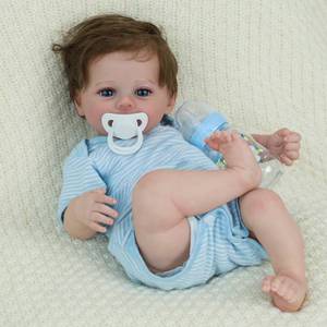 lot 7522 image: SCOM 18-Inch Reborn Baby Dolls Boy - Realistic Newborn Baby Doll, Lifelike Weighted Soft Body, Adorable Poseable Real Life Doll with Accessories Gift for Kids Age 3 &amp Collectors