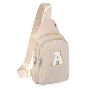 lot 7534 image: Yusharrie Small Sling Bag Initial Crossbody Bag Fanny Pack Chest Bags for Women Personalized Birthday Gifts