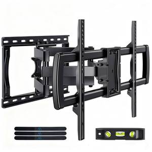 lot 7540 image: Full Motion TV Wall Mount Bracket for Most 32-85 inch TVs,TV Mount with Dual Articulating Arms,TiltSwivelExtensionLeveling,Fits 8 12 16 Studs,Max VESA 600x400mm, Holds up to 132lbs