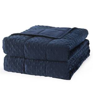 lot 7544 image: Mr. Sandman Weighted Blanket for Adults Queen, Minky Heavy Blanket for Woman,Man SleepingCalm, Soft and Cozy Weighted Throw Blankets, Machine Washable, 60 x 80in, 15 lbs, Navy Blue