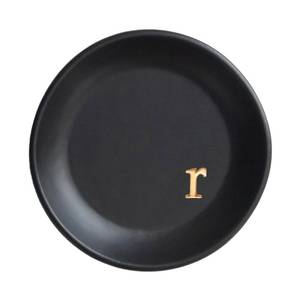 lot 7601 image: COLLECTIVE HOME - Ceramic Jewelry Tray, Decorative Trinket Dish for Rings Earrings Necklaces Bracelet Watch Keys, Birthday Mothers Day Christmas Gift for Women, 4.75, Black Surface (r)