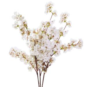 lot 7642 image: Sunm Boutique Silk Cherry Blossom Branches, Artificial Cherry Blossom Tree Stems Faux Cherry Flowers Vase Arrangements for Wedding Home Decor, Set of 3