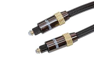 lot 7646 image: Rixsun Optical Audio Cable, Fiber Optic Audio Cable 6ft1.8m with Aluminum Case, Nylon Braided Cord, Gold Plated, Toslink Digital Cable for Home Theater, Sound Bar, TV, DVD, Xbox, PS4, etc.
