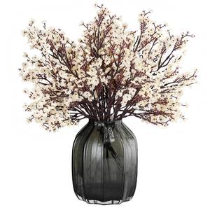 lot 7649 image: JAKY-Global Babys Breath Fabric Cloth Artificial Flowers 6 Bundle European Fake Silk Plants Decor Wedding Party Decoration Bouquets Real Touch DIY Home Garden (Champagne)