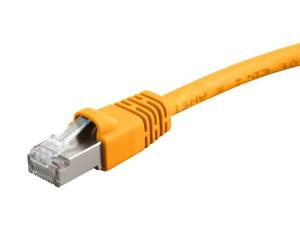 lot 7650 image: Monoprice Cat6A 7ft Yellow Patch Cable Double Shielded (SFTP) 26AWG 10G Pure Bare Copper Snagless RJ45 Fullboot Series Ethernet Cable