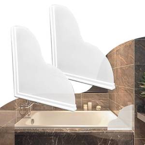 lot 7653 image: Spidfee Shower Splash Guard Kit, Large Splash Guards for Bathtub Waterproof Self-Adhesive Shower Corner Guards to Keep Water in Shower or Bath, Pack of 2 (9.25 x 9.25 inches)