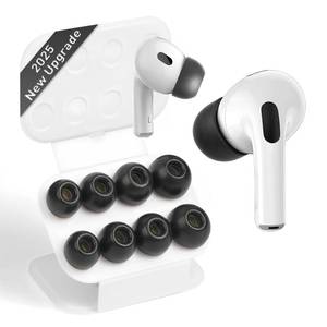lot 7658 image: Vsagier Memory Foam Replacement Ear Tips for AirPods Pro and for AirPods Pro 2, with Noise Reduction Hole, No Silicone Eartips Pain for AirPods Pro Ear Bus, Black(XSSML)