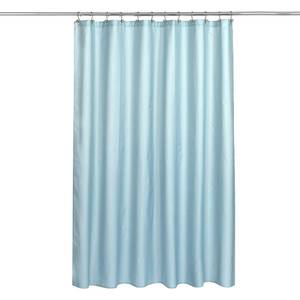 lot 7685 image: N&Y HOME Fabric Shower Curtain or Liner - Light Blue Shower Curtain for Bathroom with Hotel Quality, Machine Washable - Blue Fog, 72x72