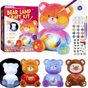 lot 7687 image: Paint Your Own Bear Lamp Kit, Art Supplies Bear Painting Kit for Kids 6-12, Arts and Crafts for Kids Ages 8-12, Bear Toy Girls Boys Halloween Birthday Christmas Gifts Ages 3 4 5 6 7 8 9 10 11 12