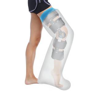 lot 7698 image: Waterproof Extra Wide Full Leg Cast Cover for Shower Adults, Extra Large Full Leg Shower Cover, Watertight Silicone Foot Protector for Plus Size Adults Surgery Shower Boot