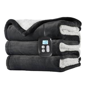 lot 7732 image: LaffyLo Electric Heated Blanket Full Size - 72x84, Soft Flannel Heating Blanket, 10 Heating Levels, 1-12 H Auto Shut Off, Breathable Warm and Washable for Bed, Dark Grey