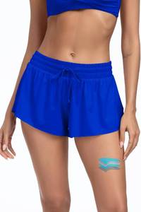 lot 7752 image: Beautikini Period Swim 2-in-1 Shorts Menstrual Leakproof Bathing Suit Bottoms Flowy Athletic Skirt for Teen Girls Blue XS