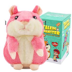 lot 7766 image: Qrooper Talking Hamster - Toddler Stuffed Animal Toys for Girls 2 3 4 5 6 Year Old - Repeats What You Say - Interactive Plush Sensory Companion Toy for Kids Birthday Valentines Day Easter Gifts