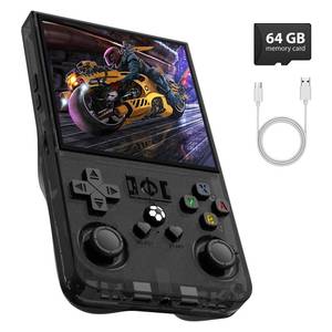lot 7767 image: R36MAX Retro Gaming Console, 4.0 Inch Handheld Game Console with 64GB Classic Video Games Inchluded,Support 30 Simulators,Hand Held Game Console for Christmas (Black)