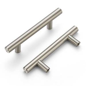 lot 7794 image: Ravinte 8 Pack  5 Cabinet Pulls Satin Nickel Stainless Steel Kitchen Drawer Pulls Cupboard Pulls Brushed Nickel Cabinet Handles 5in Length with 3in Hole Center