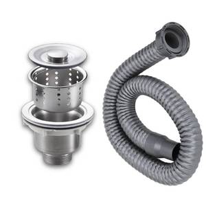 lot 8151 image: Drain Plug Basket Strainer Stainless Steel Sink Plug Kit, Hair Salon Shampoo Basin Drain Plug kit, Fast Drainage Sink Plug with Hair Catcher Accessories for Shampoo Bed, kitchen, Sturdy and Durable