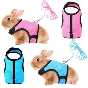 lot 8175 image: SATINIOR 2 Pieces Bunny Rabbit Harness with Leash Cute Adjustable Buckle Breathable Mesh Vest for Kitten Puppy Small Pets Animal Walking Accessories