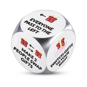 lot 8178 image: Santa Swap Gift Exchange Dice, Christmas Games Dice Stocking Stuffers for Party Games, Fun Christmas Games for Family Party, Xmas Dice Gifts for Teens, Adults, Grandkids, Holiday Christmas Gag Gifts