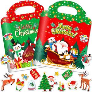 lot 8184 image: 2 Pack Christmas Reusable Sticker Books for Toddlers 1-3, Activities Books Crafts for Kids 2-4, Removable Jelly Stickers for Girls Boys 3-5, Travel Toys Holiday Gifts Christmas Stocking Stuffers