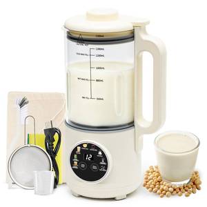 lot 8200 image: 8-in-1 Nut Milk Maker Machine, 50oz Glass Soy Almond Oat Milk Maker with 20 Blades, Delay Timer, Constant Temperature, Self-Cleaning, Overheat Protection, Recipe Included