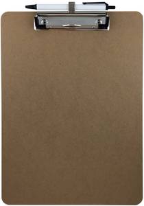 lot 8212 image: Pen Holder Clipboard, Letter Size, Low Profile Clip, Hardboard Single