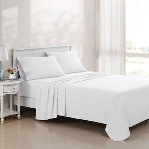 lot 8213 image: Laura Ashley - King Sheet Set, Soft & Smooth Sateen Cotton Bedding with a Lightweight Feel, 800 Thread Count, Bed Sheets with Matching Pillowcases (Solid White)