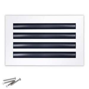 lot 8237 image: 14x8 Modern AC Vent Cover Decorative Air Vent Register Grille, Linear Slot Diffuser, Adjustable Airflow, Quiet Operation, HVAC Vent Cover for Ceiling, Wall &amp Floor, White Aluminum Alloy