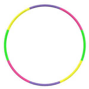 lot 8266 image: 32 Inch Kids Exercise Hoop,8-Piece Detachable Adjustable Weight Fitness Toy for Children, Gymnastics, Dog Agility Training - Colorful Hoops for Party Games, Christmas Wreath Decor