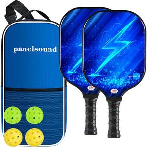 lot 8272 image: Pickleball Paddles Set of 2, USAPA Approved Fiberglass Pickleball Rackets Set Lightweight with 4 Outdoor Pickleballs & 1 Carrying Case