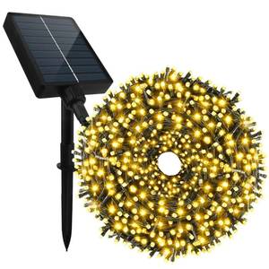 lot 8305 image: Tcamp 164Ft 500 LED Solar Christmas Lights Outdoor Waterproof with Remote Timer, 8 Modes Solar Powered Fairy String Lights for Christmas Tree Wedding Party Holiday Outdoor Indoor Decor (Warm White)