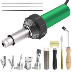 lot 8325 image: Gekufa 1600W Plastic Welder Kit - 100V Hot Air Welding Gun with Adjustable Temperature Control, Multiple Nozzles for PVC, TPO, Vinyl Repair, Car Bumper, Roofing & DIY Projects