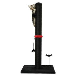 lot 8349 image: MECOOL Cat Scratching Post Premium Sisal Scratch Posts with Hanging Ball Vertical Scratcher for Indoor Cats and Kittens,Black