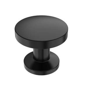 lot 8407 image: Alzassbg 10 Pack Matte Black Cabinet Knobs, 1.1 Inch(30mm) Diameter Round Cabinet Knob Hardware for Kitchen Dresser Drawer AL6044MB