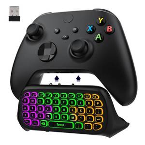 lot 8414 image: MoKo RGB Backlight Keyboard for Xbox One Controller, Xbox Series XS, Wireless Chatpad Keypad w 2.4G Receiver, Xbox Accessories for Xbox One SElite
