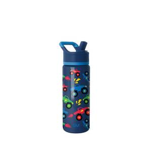 lot 8429 image: Simple Modern Kids Summit Water Bottle with Straw Lid  18oz Stainless Steel Cup Insulated Tumbler for Boys, School  Monster Truck Rally
