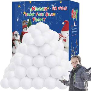 lot 8443 image: Homiar 50 Pack Snow Toy Balls for Kids Indoor, Artificial Snow Fight Balls Kids Toys, Indoor Snow Fight Ball Set, Soft Snow Fake Balls Party Supplies Parent Child Throwing Game