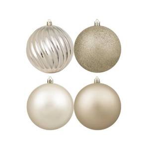 lot 1197 image: 4in Large Christmas Ornaments Shatterproof Christmas Ball Ornaments Giant Hanging Balls Mercury Decorations for Holiday Champagne,4PC
