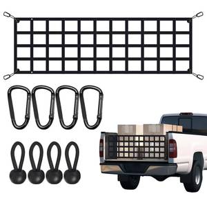 lot 1215 image: Tailgate Net for Most Mid Size Truck - Cargo Net Compatible with Ford, Chevy, Dodge,Ram - Tail Gate Extender Nets for Pickup Truck Bed (50 x 15)