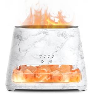 lot 1221 image: SALKING 2-in-1 Ultrasonic Essential Oil Diffuser & Himalayan Salt Lamp, Aromatherapy Diffuser Cool Mist Humidifier with 3 Brightness, Salt Therapy Lamp, 100% Pure Himalayan Salt Rock, 150ml (Marble)
