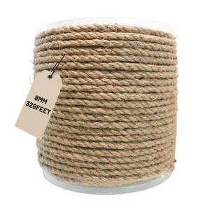 lot 1275 image: SDHUATUO Jute Twine Rope 8mm x 328ft, Natural Hemp String for Gardening, Crafting, Cat Scratching Post, DIY Crafts, Bundling, Home Decor