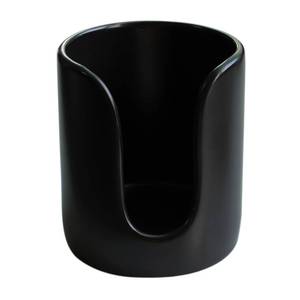 lot 1284 image: Ceramic Bathroom Cup Dispenser, 3 oz 4 oz Disposable Cups Holder, Small Mouthwash Cup Dispenser (Black) cracked on the inside