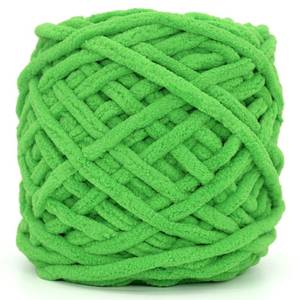 lot 1291 image: Chunky Chenille Yarn for Crocheting,Christmas Green Fluffy Velvet Plush Yarn Thick Soft Chunky Chenille Yarn Baby Blanket Yarn for Crocheting Knitting Beginners 100g(Christmas Green)
