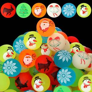 lot 1294 image: Junkin Christmas Bouncy Balls Colorful Glow in The Dark Rubber Balls 1.25 Inch Small Bounce Ball Snowman Snowflake Bouncing Ball for Christmas Party Favor Basket Stuffers(Snowman)