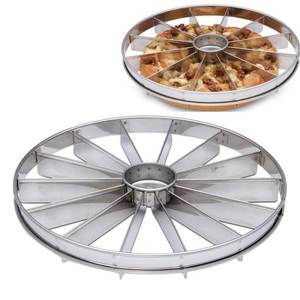 lot 1302 image: Professional Pie Slicer and Cake Divider  Stainless Steel Pie Portion Cutter Press Cake Marker Evenly14 Portions