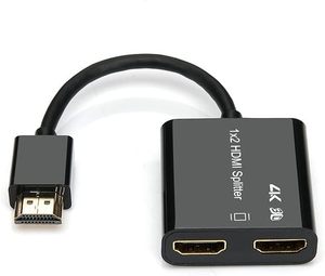 lot 1310 image: HDMI Splitter 1 in 2 Out, 4K HDMI Splitter for Dual Monitors Duplicate,Support1080P4k3060 3D,Copy The Same Signal Source to Both displays