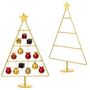 lot 1354 image: Yookeer 17.95 Inch Ornament Display Stand Metal Decorative Tabletop Ornament Village Tree Shaped Display Stands Holder for Farmhouse Decorations Hanging(Gold)